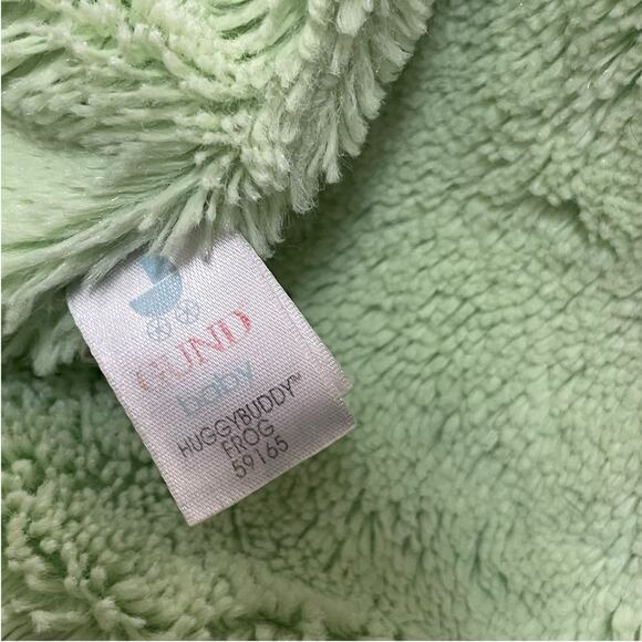 16" Baby Gund Lovey Huggybuddy Frog Security Blanket Plush Satin 59165 Nursery - Picture 9 of 14
